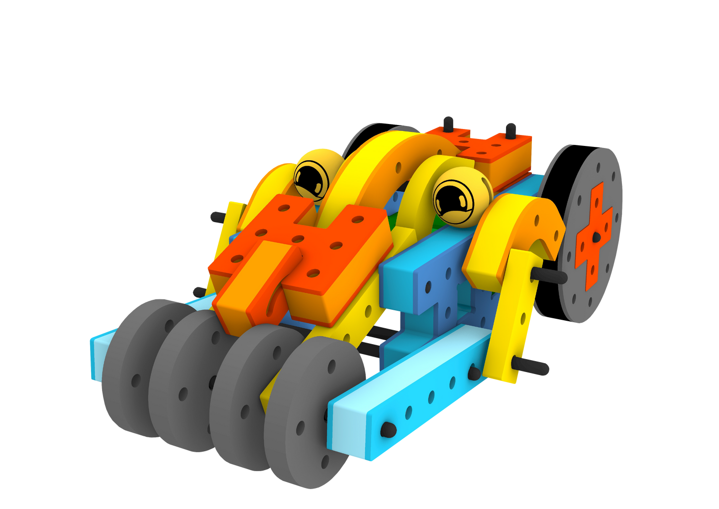 Large BAKOBA Adventure Range big racer car built from soft, waterproof foam blocks with wide racing wheels and a sleek chassis.
