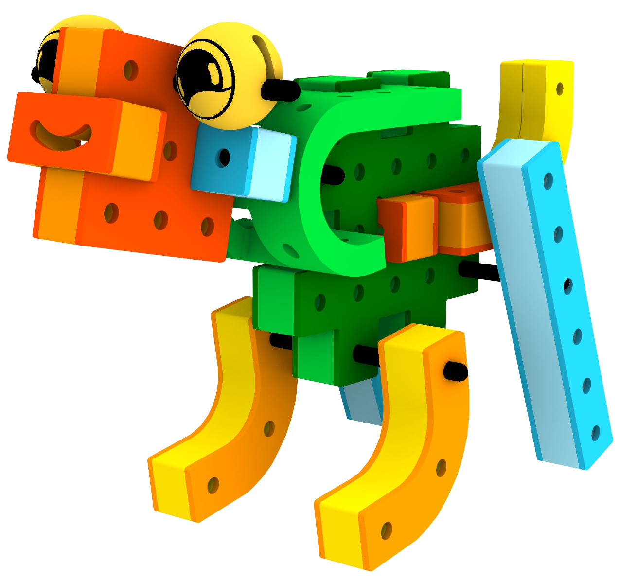 BAKOBA Adventure Range rain guide toy built from soft, waterproof foam blocks with a funnel and water-channeling parts.